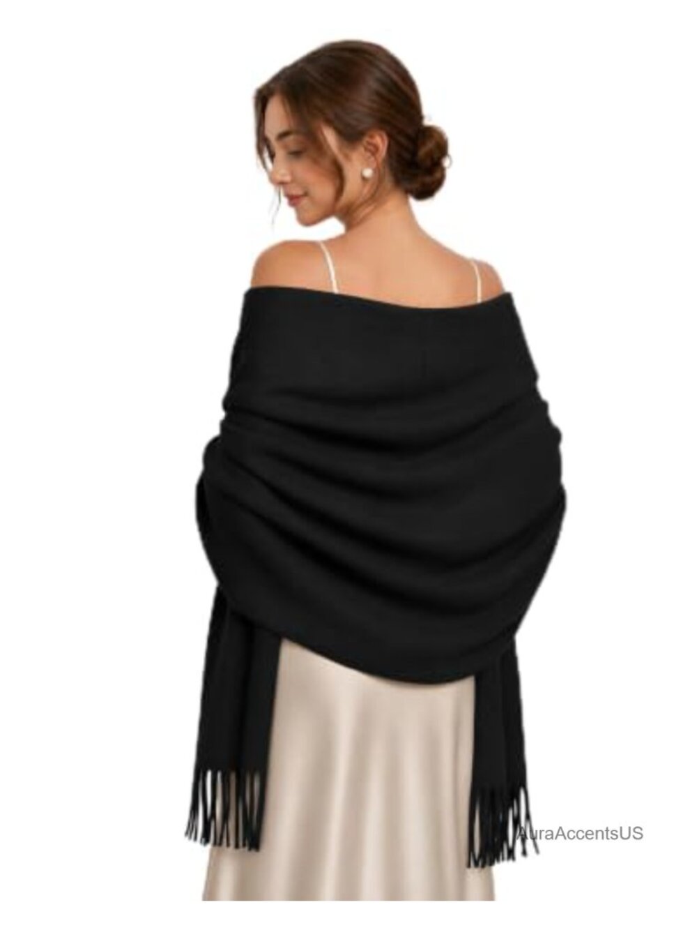Women's Pashmina Shawl Wrap Cashmere Feel Long Scarf Wedding Bridal Party
